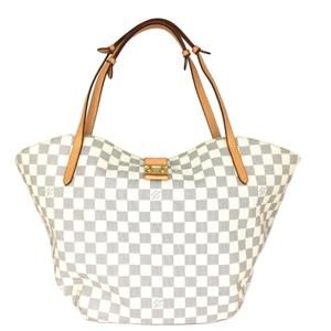 Louis Vuitton Salina PM Shoulder Bag Damier Azur Tote Bag White